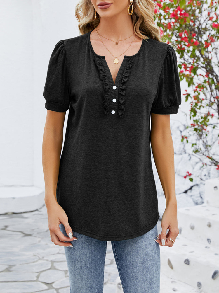 Mabel™ | Bluse mit kurzen Ärmeln