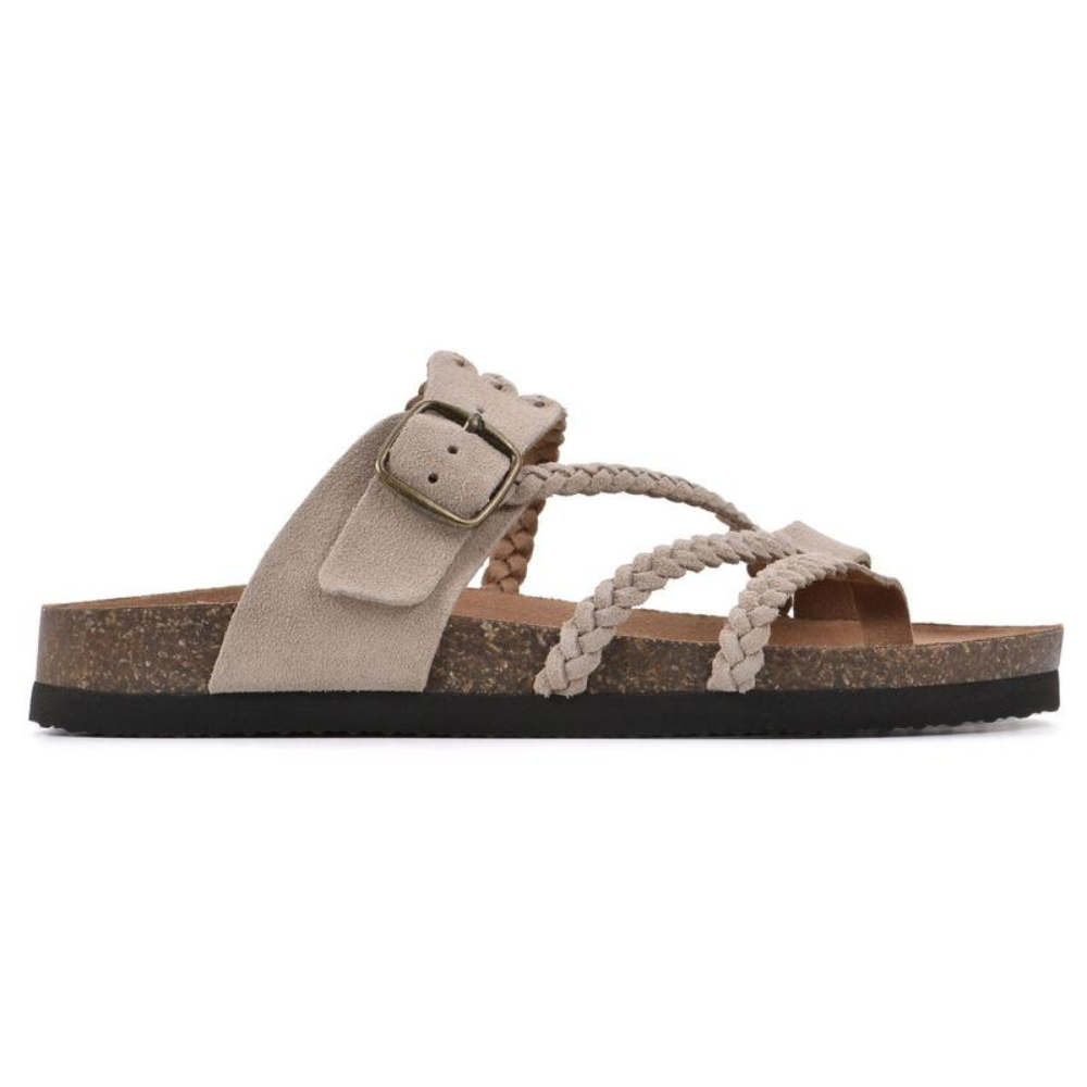 Harriet | Geflochtene Korksandalen