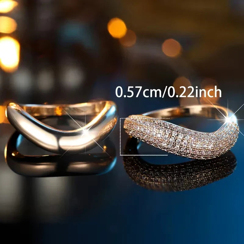 Zwei-teilige elegante breite passende Ringe