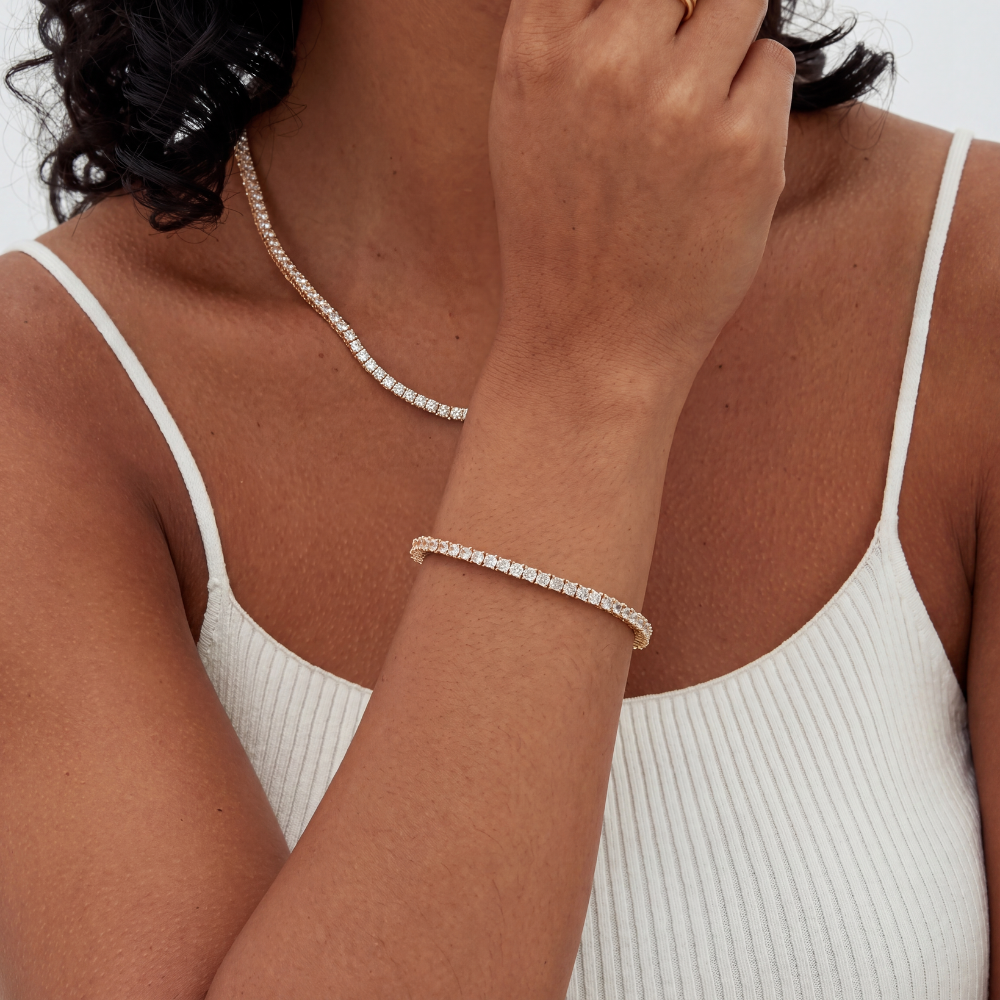Valeria – Tennisarmband mit Moissanit