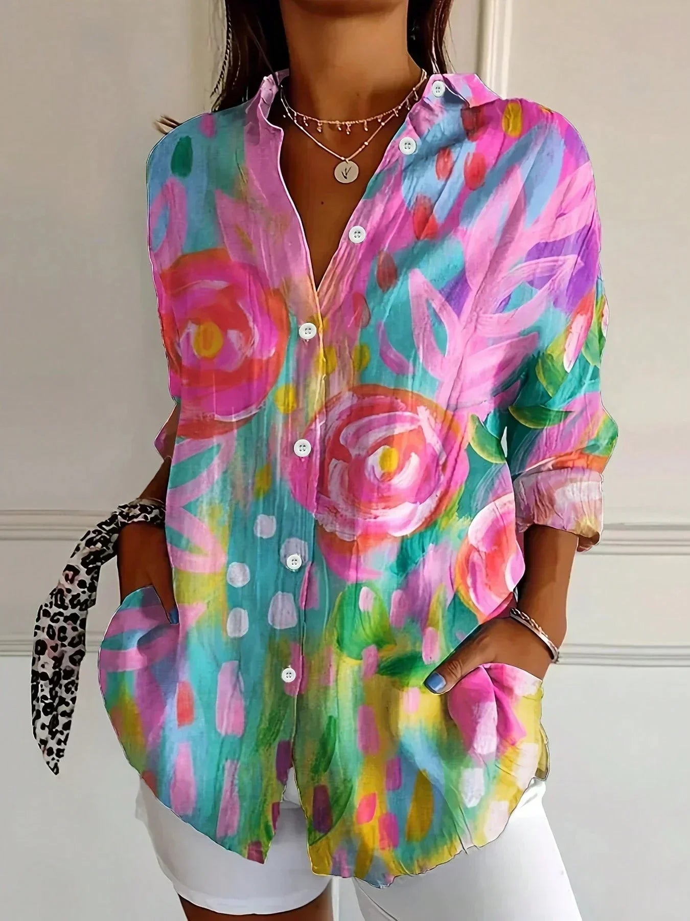 Liora | Farbenfrohe Sommerbluse