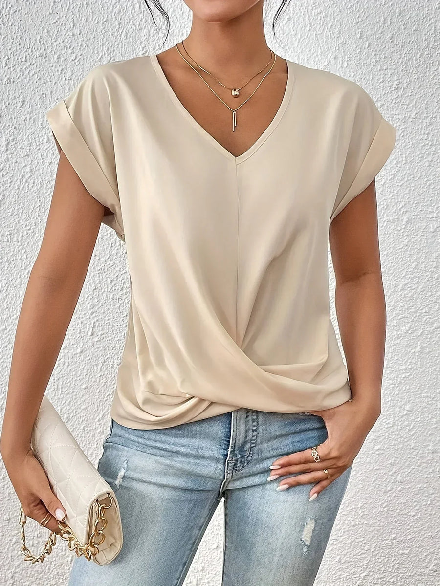 Nilay | Chic kurzärmeliges T-Shirt mit V-Ausschnitt